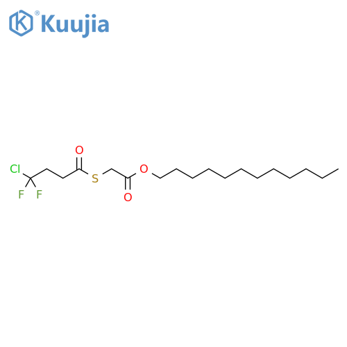 Acetic acid, [(4-chloro-4,4-difluoro-1-oxobutyl)thio]-, dodecyl ester structure