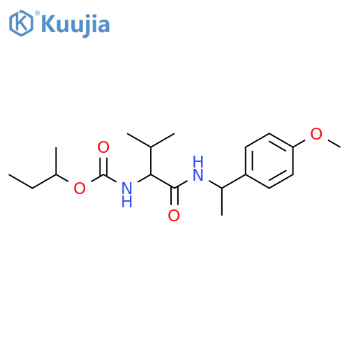 Carbamic acid, [1-[[[1-(4-methoxyphenyl)ethyl]amino]carbonyl]-2-methylpropyl]-, 1-methylpropyl ester (9CI) structure