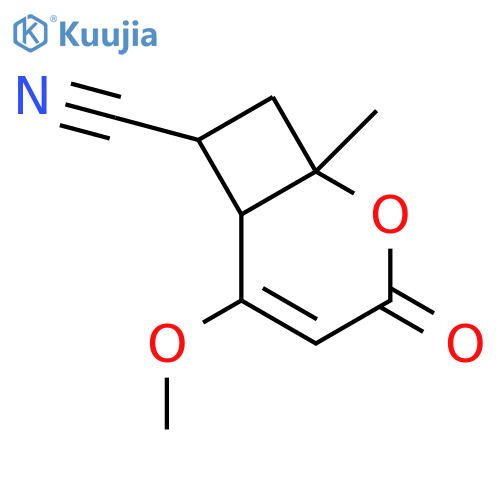 2-Oxabicyclo[4.2.0]oct-4-ene-7-carbonitrile, 5-methoxy-1-methyl-3-oxo- structure