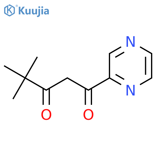 4,4-dimethyl-1-(pyrazin-2-yl)pentane-1,3-dione structure