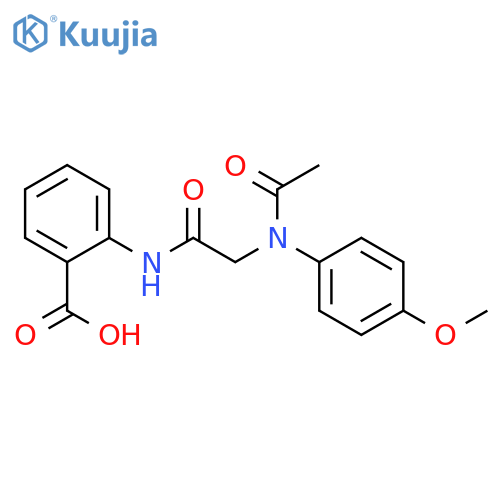 Benzoic acid, 2-[[[acetyl(4-methoxyphenyl)amino]acetyl]amino]- structure