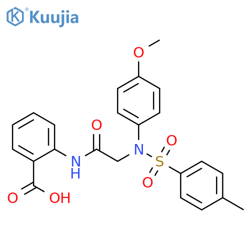 Benzoic acid,2-[[[(4-methoxyphenyl)[(4-methylphenyl)sulfonyl]amino]acetyl]amino]- structure