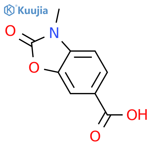 3-methyl-2-oxo-1,3-benzoxazole-6-carboxylic acid structure