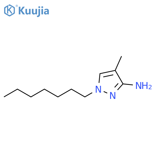 1-heptyl-4-methyl-1H-pyrazol-3-amine structure