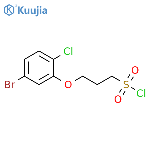 3-(5-bromo-2-chlorophenoxy)propane-1-sulfonyl chloride structure
