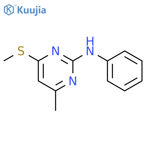 2-Pyrimidinamine, 4-methyl-6-(methylthio)-N-phenyl- structure