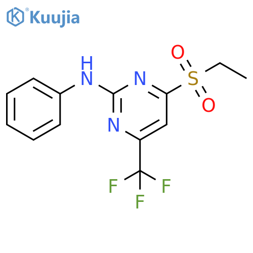 2-Pyrimidinamine, 4-(ethylsulfonyl)-N-phenyl-6-(trifluoromethyl)- structure