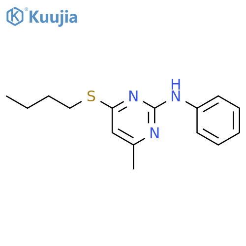 2-Pyrimidinamine, 4-(butylthio)-6-methyl-N-phenyl- structure