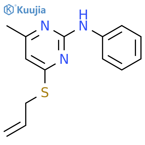 2-Pyrimidinamine, 4-methyl-N-phenyl-6-(2-propenylthio)- structure