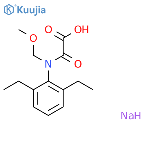 Acetic acid, 2-[(2,6-diethylphenyl)(methoxymethyl)amino]-2-oxo-, sodium salt (1:1) structure