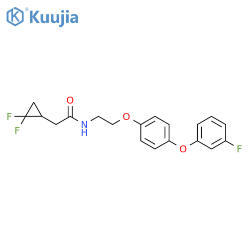 Cyclopropaneacetamide,2,2-difluoro-N-[2-[4-(3-fluorophenoxy)phenoxy]ethyl]- structure