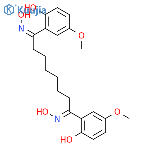 1,8-Octanedione, 1,8-bis(2-hydroxy-5-methoxyphenyl)-, dioxime structure