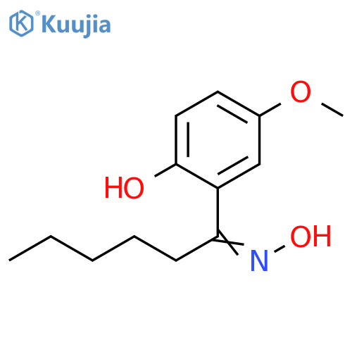 1-Hexanone, 1-(2-hydroxy-5-methoxyphenyl)-, oxime structure