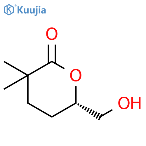 2H-Pyran-2-one, tetrahydro-6-(hydroxymethyl)-3,3-dimethyl-, (S)- structure