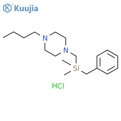 Piperazine, 1-butyl-4-[[dimethyl(phenylmethyl)silyl]methyl]-,monohydrochloride structure