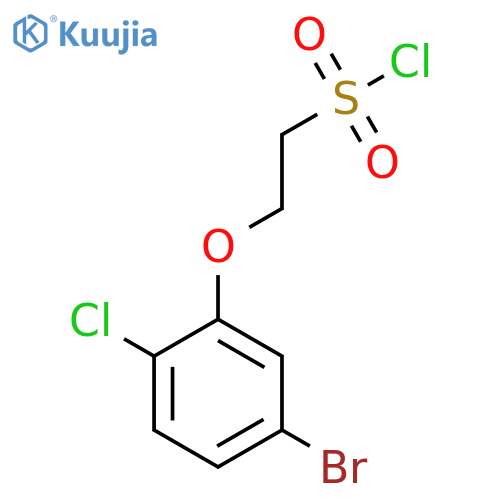 2-(5-bromo-2-chlorophenoxy)ethane-1-sulfonyl chloride structure
