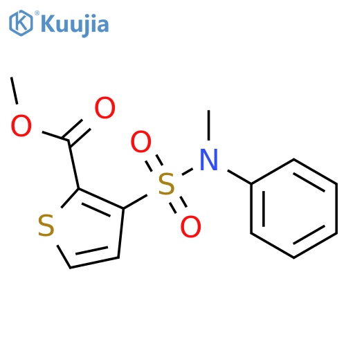 2-Thiophenecarboxylicacid, 3-[(methylphenylamino)sulfonyl]-, methyl ester structure