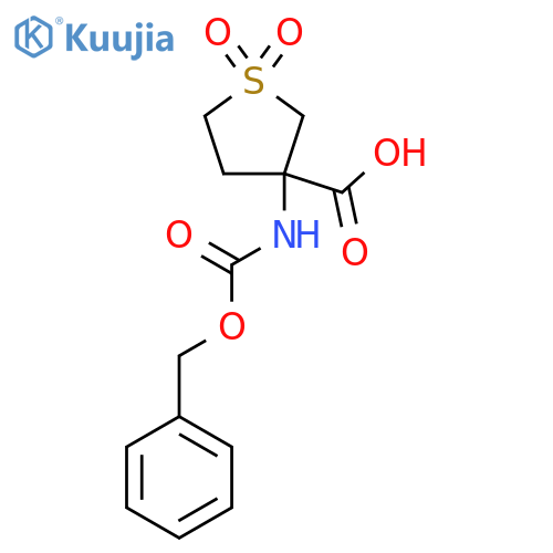 3-{[(Benzyloxy)carbonyl]amino}-1,1-dioxo-1lambda6-thiolane-3-carboxylic acid structure