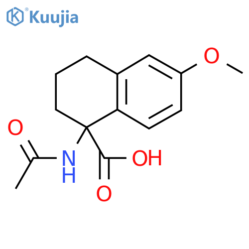 1-acetamido-6-methoxy-1,2,3,4-tetrahydronaphthalene-1-carboxylic acid structure