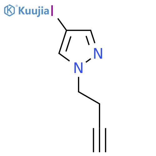 1-(But-3-yn-1-yl)-4-iodo-1H-pyrazole structure