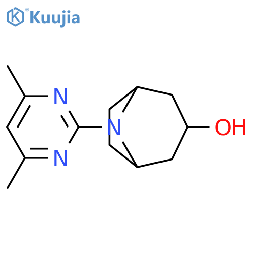 8-(4,6-dimethylpyrimidin-2-yl)-8-azabicyclo[3.2.1]octan-3-ol structure