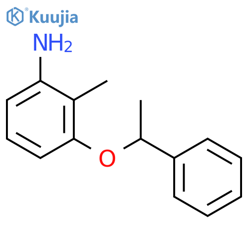 2-methyl-3-(1-phenylethoxy)aniline structure