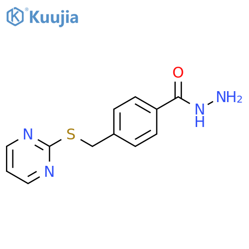 4-(pyrimidin-2-ylsulfanyl)methylbenzohydrazide structure