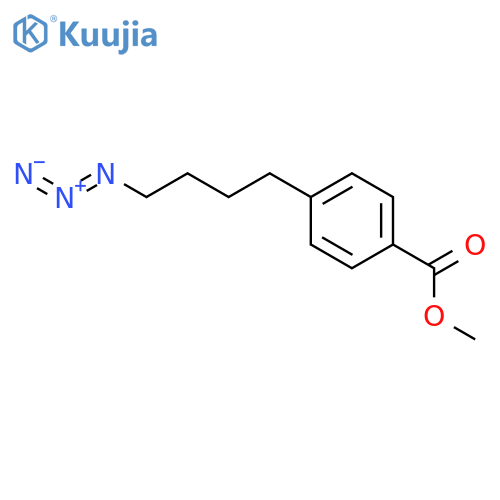 Benzoic acid, 4-(4-azidobutyl)-, methyl ester structure