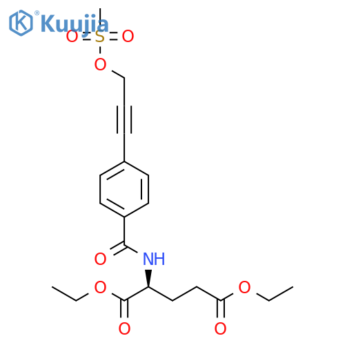 L-Glutamic acid, N-[4-[3-[(methylsulfonyl)oxy]-1-propynyl]benzoyl]-, diethyl ester (9CI) structure