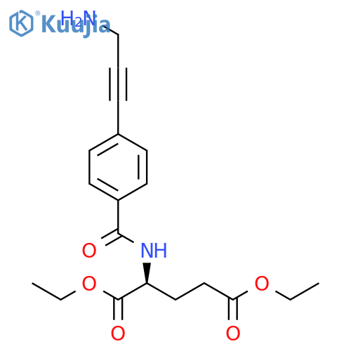 L-Glutamic acid, N-[4-(3-amino-1-propynyl)benzoyl]-, diethyl ester structure