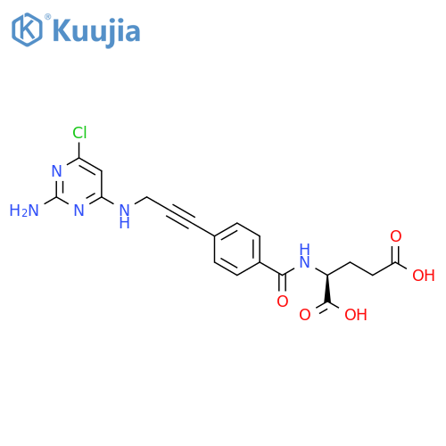 L-Glutamic acid,N-[4-[3-[(2-amino-6-chloro-4-pyrimidinyl)amino]-1-propynyl]benzoyl]- structure