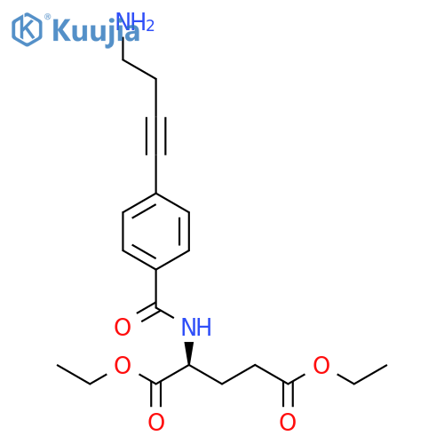 L-Glutamic acid, N-[4-(4-amino-1-butynyl)benzoyl]-, diethyl ester structure