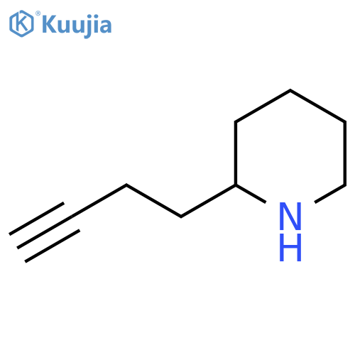 2-(But-3-yn-1-yl)piperidine structure