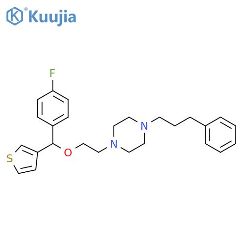 Piperazine,1-[2-[(4-fluorophenyl)-3-thienylmethoxy]ethyl]-4-(3-phenylpropyl)- structure