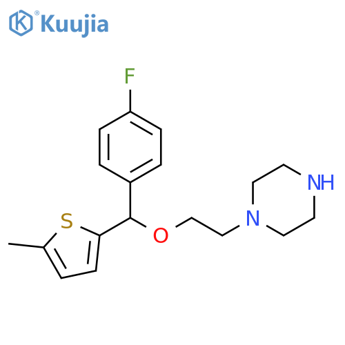 Piperazine, 1-[2-[(4-fluorophenyl)(5-methyl-2-thienyl)methoxy]ethyl]- structure