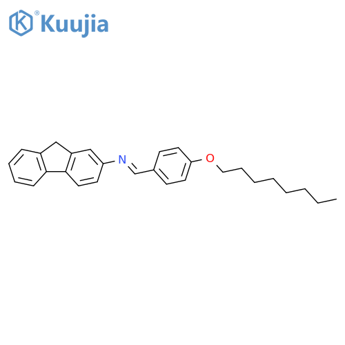 9H-Fluoren-2-amine, N-[[4-(octyloxy)phenyl]methylene]-, (E)- structure