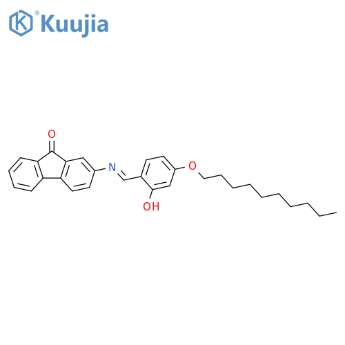 9H-Fluoren-9-one, 2-[[[4-(decyloxy)-2-hydroxyphenyl]methylene]amino]-, (E)- (9CI) structure