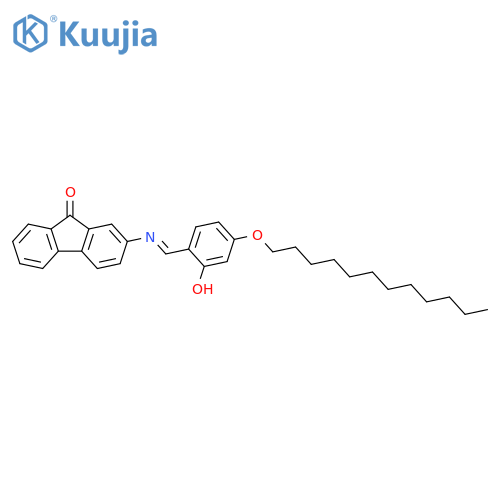 9H-Fluoren-9-one, 2-[[[4-(dodecyloxy)-2-hydroxyphenyl]methylene]amino]-, (E)- (9CI) structure