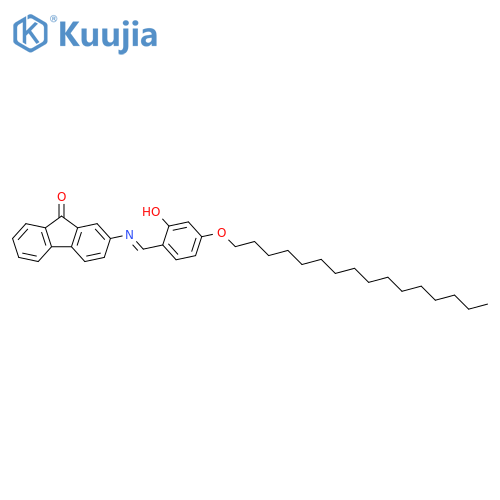 9H-Fluoren-9-one,2-[[[4-(hexadecyloxy)-2-hydroxyphenyl]methylene]amino]-, (E)- structure