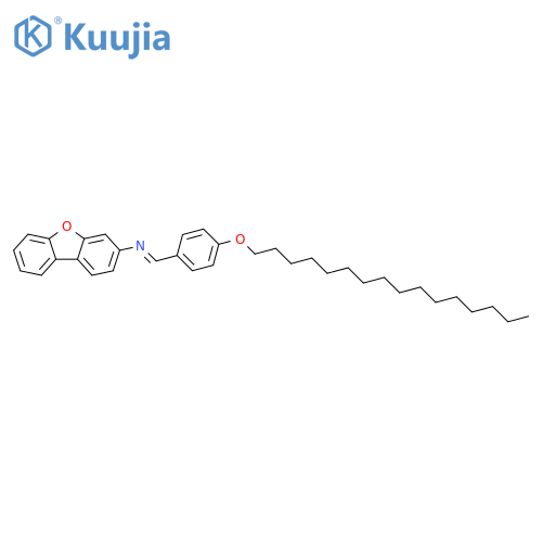 3-Dibenzofuranamine, N-[[4-(hexadecyloxy)phenyl]methylene]-, (E)- structure