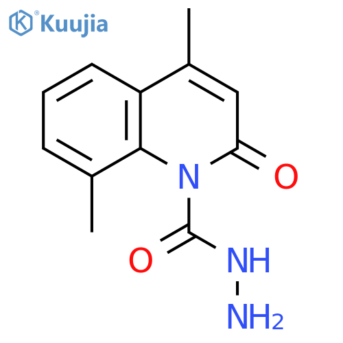 1(2H)-Quinolinecarboxylic acid, 4,8-dimethyl-2-oxo-, hydrazide structure
