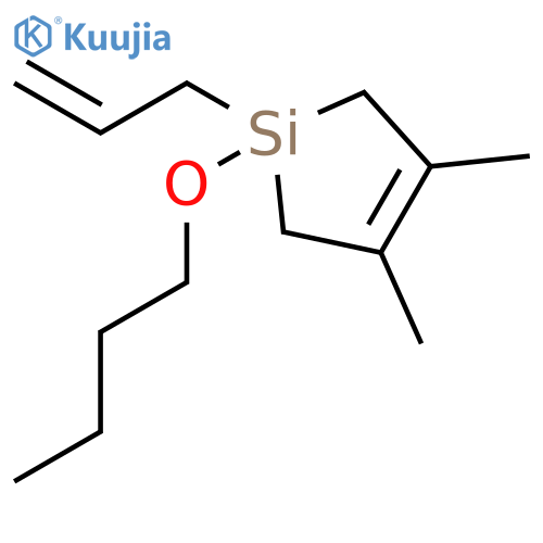 Silacyclopent-3-ene, 1-butoxy-3,4-dimethyl-1-(2-propenyl)- structure