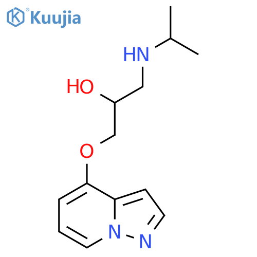 2-Propanol, 1-[(1-methylethyl)amino]-3-(pyrazolo[1,5-a]pyridin-4-yloxy)- structure