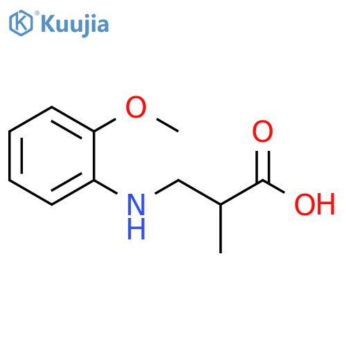 Propanoic acid, 3-[(2-methoxyphenyl)amino]-2-methyl- structure