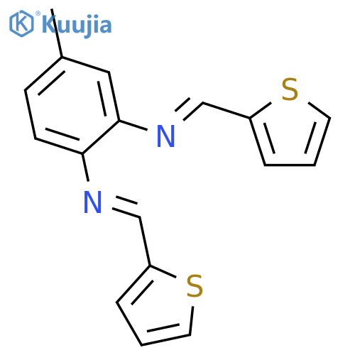 1,2-Benzenediamine, 4-methyl-N,N'-bis(2-thienylmethylene)- structure