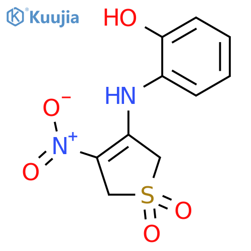 Phenol, 2-[(2,5-dihydro-4-nitro-1,1-dioxido-3-thienyl)amino]- structure