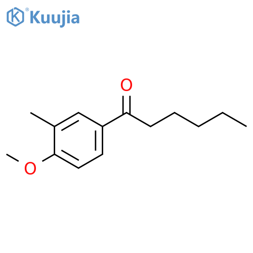 1-Hexanone, 1-(4-methoxy-3-methylphenyl)- structure