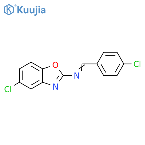 2-Benzoxazolamine, 5-chloro-N-[(4-chlorophenyl)methylene]- structure