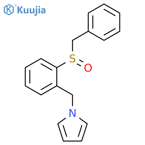 1H-Pyrrole, 1-[[2-[(phenylmethyl)sulfinyl]phenyl]methyl]- structure