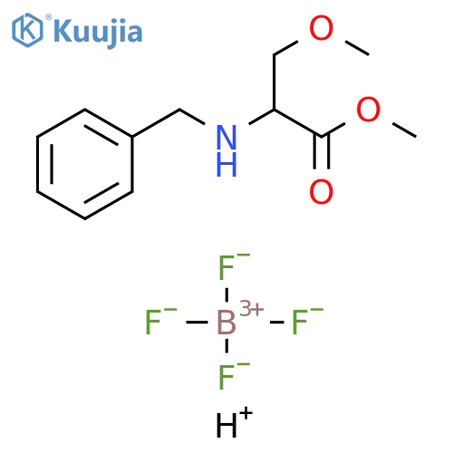 Serine, O-methyl-N-(phenylmethyl)-, methyl ester, tetrafluoroborate(1-) (9CI) structure